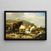 Landschaft mit Schafen - Eugène Joseph Verboeckhoven — gerahmtes Bild an der Wand