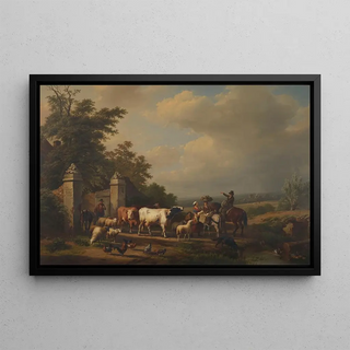 Eugne Joseph Verboeckhoven - Leaving for the Market.webp