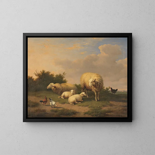 Eugne Joseph Verboeckhoven - Schafe und Lmmer.webp