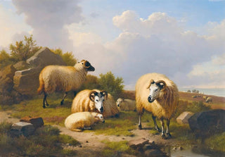 Eugne Joseph Verboeckhoven - Sheep In A Scottish Landscape.webp