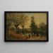 Landschaft Waschfrauen - Eugène Lambert — gerahmtes Bild an der Wand