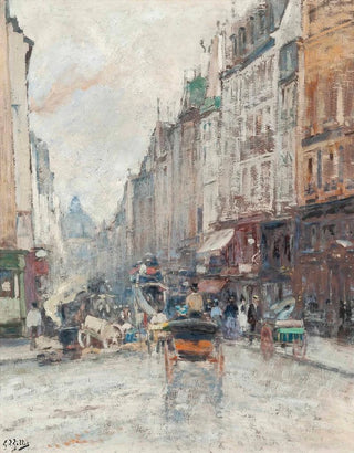 Eugne Louis Gillot - Rue de Seine towards the Grand Palais Paris.webp