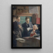 Honoré Champion 1846-1913 Buchhändler-Verleger umgeben von seinen Söhnen - Eugène Pascau — gerahmtes Bild an der Wand