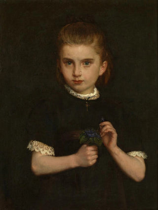 Eugne Siberdt - Girl holding Violets.webp