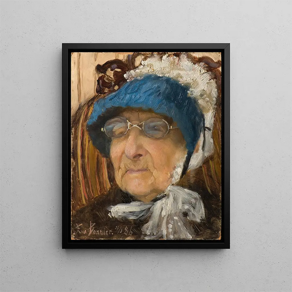 Alte Großmutter - Eva Bonnier — gerahmtes Bild an der Wand