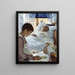 Reflet en bleu - Eva Bonnier — gerahmtes Bild an der Wand
