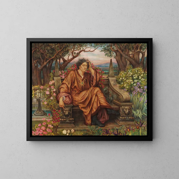 Eine Seele in der Hölle - Evelyn De Morgan — gerahmtes Bild an der Wand