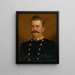 Portrait eines Mannes in Uniform - F. J. Dyck — gerahmtes Bild an der Wand