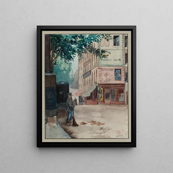 Quai Conti und die Gungaudstraße - F. Seguin — gerahmtes Bild an der Wand