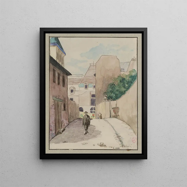 Rue du Cimetière Saint Benoit - F. Seguin — gerahmtes Bild an der Wand