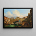 Venedig, Blick auf den Großen Kanal mit der Rialto-Brücke - Fausto Antonioli — gerahmtes Bild an der Wand