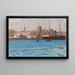 Bateaux dans un port - Fausto Zonaro — gerahmtes Bild an der Wand