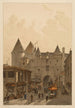 Großes Châtelet Gemälde Ansicht von der Rue Saint-Denis - Fédor Hoffbauer — Ansicht des Kunstwerks