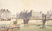 L'Hôtel de Ville und die Brücke d'Arcole im Jahr 1842 - Fédor Hoffbauer — Ansicht des Kunstwerks