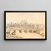 Die Stadt und die Pont Neuf im Jahr 1665 - Fédor Hoffbauer — gerahmtes Bild an der Wand
