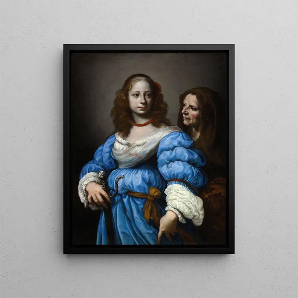 Judith mit dem Kopf des Holofernes - Felice Ficherelli — gerahmtes Bild an der Wand