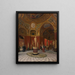 Zeichnerin in den Sälen der Antiken im Louvre, gesehen von der Rotunde des Mars - Felice Vezzani — gerahmtes Bild an der Wand