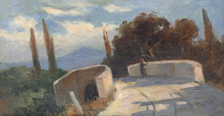 Felicin Moczik - Bridge with Cypresses.webp