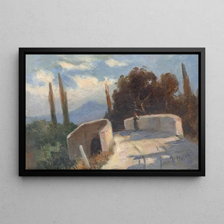 Felicin Moczik - Bridge with Cypresses.webp