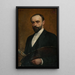 Selbstporträt mit Palette - Feliks Cichocki — gerahmtes Bild an der Wand