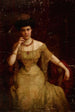 Portrait von Augusta Victoria von Schleswig-Holstein 1858-1921 Ehefrau von Wilhelm II 1859-1941 König von Preußen und Kaiser - Felix Ehrlich — Ansicht des Kunstwerks