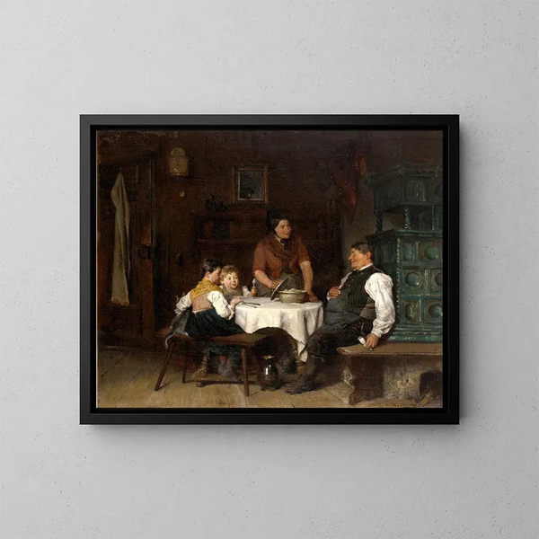 Der Festbraten - Felix Schlesinger — gerahmtes Bild an der Wand