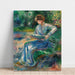 Reproduktion des Gemäldes Frau beim Lesen auf einer Bank - Pierre-Auguste Renoir