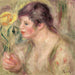 Frau mit Rose - Pierre-Auguste Renoir — Ansicht des Kunstwerks