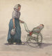 Frau mit Krug und Kinderwagen nach rechts - Johannes Abraham Mondt — Ansicht des Kunstwerks