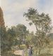Frau mit zwei Kindern in einer Parklandschaft - Franz Alt — Ansicht des Kunstwerks