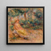 Frau in Rosa und Gelb in einer Landschaft - Pierre-Auguste Renoir — gerahmtes Bild an der Wand