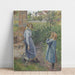 Reproduktion des Gemäldes Frau und Kind am Brunnen - Camille Pissarro