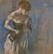 Frau, die ihren Korsett trägt - Edgar Degas — Ansicht des Kunstwerks