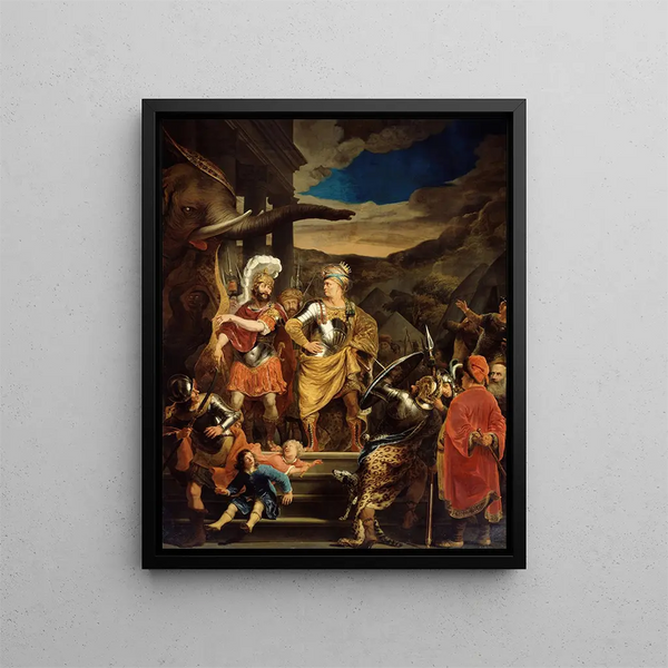 Fabritius und Pyrrhus - Ferdinand Bol — gerahmtes Bild an der Wand