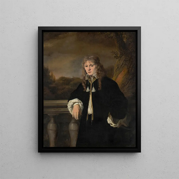 Portrait eines jungen Mannes - Ferdinand Bol — gerahmtes Bild an der Wand