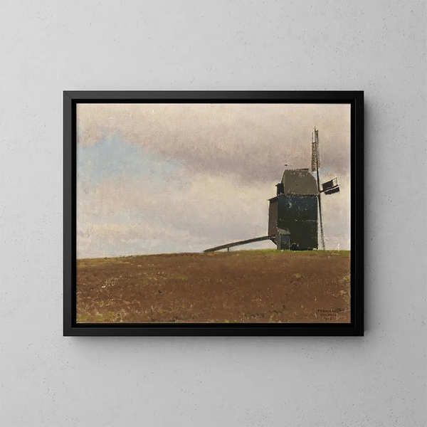 Alter Windmühle - Ferdinand Brunner — gerahmtes Bild an der Wand