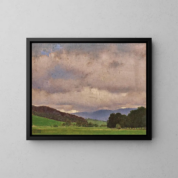 Landschaft in Niederösterreich - Ferdinand Brunner — gerahmtes Bild an der Wand