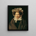 Alte Frau mit weißem Bandmütze - Ferdinand Georg Waldmüller — gerahmtes Bild an der Wand