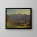 Ansicht des Dachstein mit dem Hallstätter See vom Hütteneckalpe bei Ischl - Ferdinand Georg Waldmüller — gerahmtes Bild an der Wand