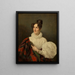 Dame in weißem Kleid - Ferdinand Georg Waldmüller — gerahmtes Bild an der Wand