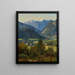 Der Dachstein von Sophien-Doppelblick bei Ischl - Ferdinand Georg Waldmüller — gerahmtes Bild an der Wand