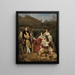 Der Notar Dr. Josef August Eltz mit seiner Ehefrau Caroline geb. Schaumburg und ihren acht Kindern in Ischl - Ferdinand Georg Waldmüller — gerahmtes Bild an der Wand