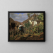 Die Nachbarn - Ferdinand Georg Waldmüller — gerahmtes Bild an der Wand