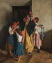 Die Abschiede der Taufpatinnen nach der Konfirmation - Ferdinand Georg Waldmüller — Ansicht des Kunstwerks