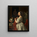 Junge Frau bei der Toilette - Ferdinand Georg Waldmüller — gerahmtes Bild an der Wand