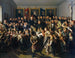 Das Kinder von armen Familien werden von der Gemeinde Spittelberg anlässlich des St. Michael mit Winterkleidung unterstützt. - Ferdinand Georg Waldmüller — Ansicht des Kunstwerks