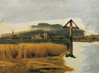 Landschaft von Brunn am Gebirge - Ferdinand Georg Waldmüller — Ansicht des Kunstwerks