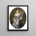 Portrait einer edlen Dame - Ferdinand Georg Waldmüller — gerahmtes Bild an der Wand