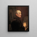 Selbstporträt vor dem Staffelei - Ferdinand Georg Waldmüller — gerahmtes Bild an der Wand