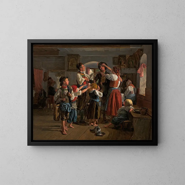 L'Adieu des conscrits - Ferdinand Georg Waldmüller — gerahmtes Bild an der Wand